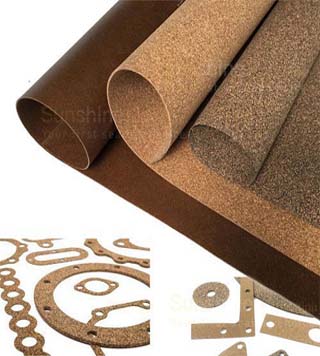 Cork Gasket- can be compressed, stretched, and pulled under high pressure yet still retain their shape. As a result, cork gaskets make for great air-tight seals in engines in a variety of pressure-heavy industries like construction or aerospace.